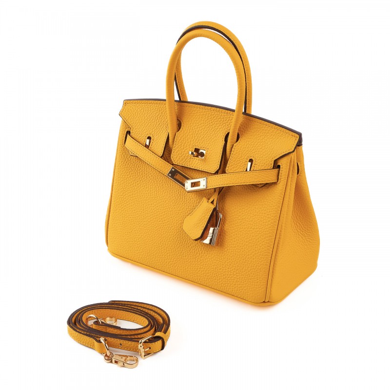 Жіноча шкіряна сумка Brigitte 25 жовта - 3 фото