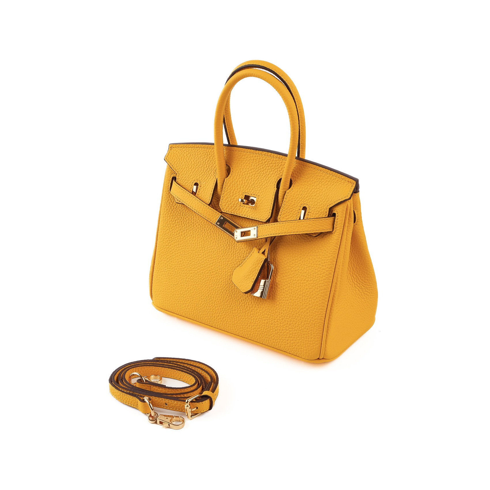 Женская кожаная сумка Brigitte 25 желтая