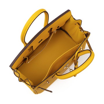 Жіноча шкіряна сумка Brigitte 25 жовта фото