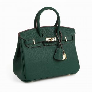 Женская кожаная сумка Brigitte 25 темно-зеленая