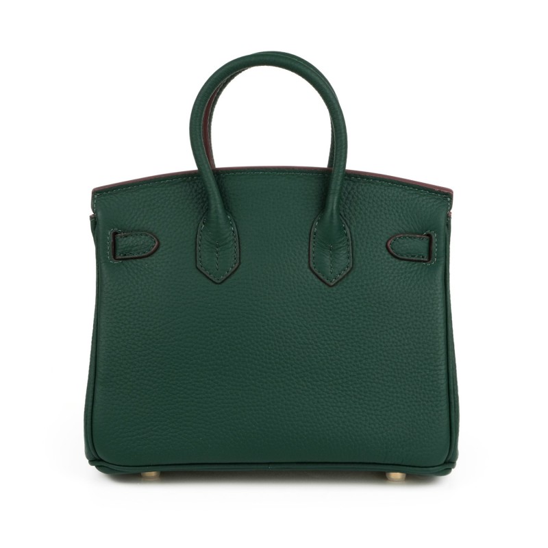 Женская кожаная сумка Brigitte 25 темно-зеленая - 2 фото