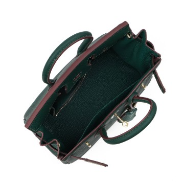 Женская кожаная сумка Brigitte 25 темно-зеленая фото