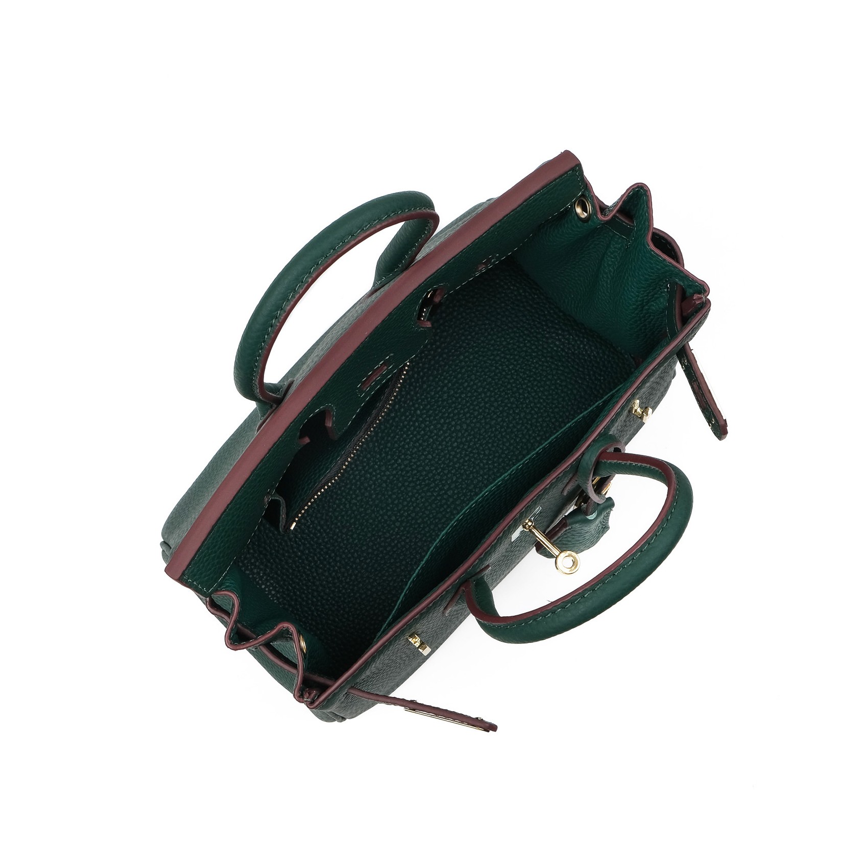 Жіноча шкіряна сумка Brigitte 25 темно-зелена