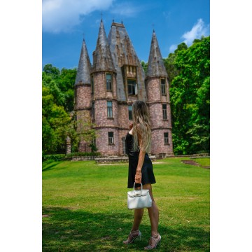 Жіноча шкіряна сумка Brigitte 25 біла фото