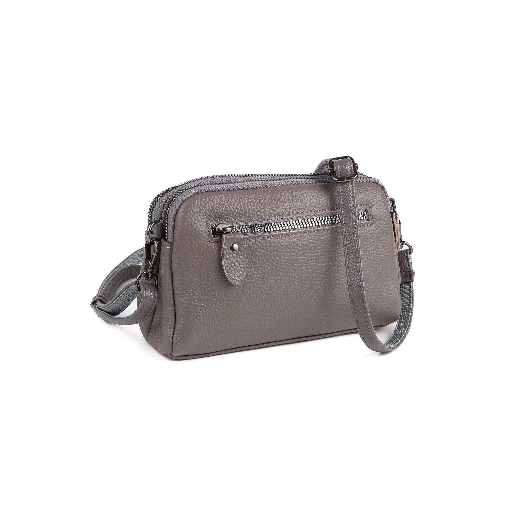 Женская кожаная сумка через плечо Vanessa бежевая