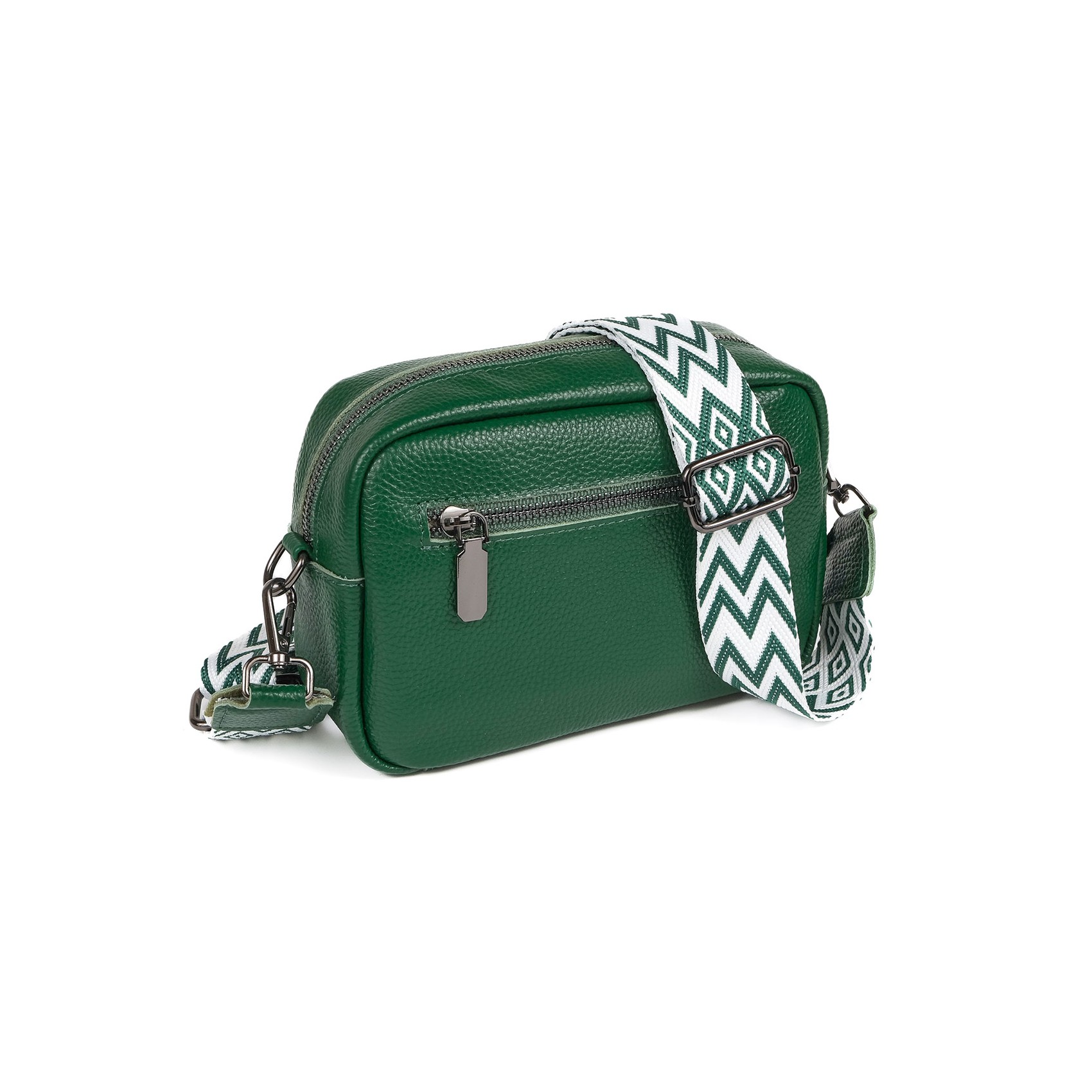 Женская кожаная сумка через плечо Marilyn зеленая