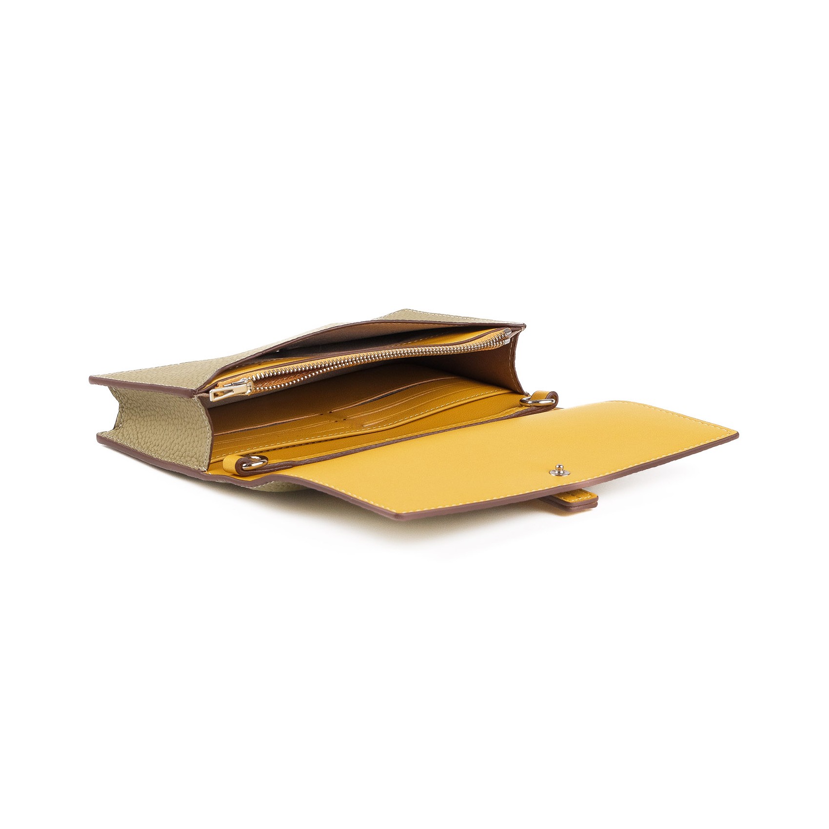 Жіночий шкіряний клатч Shona фісташковий