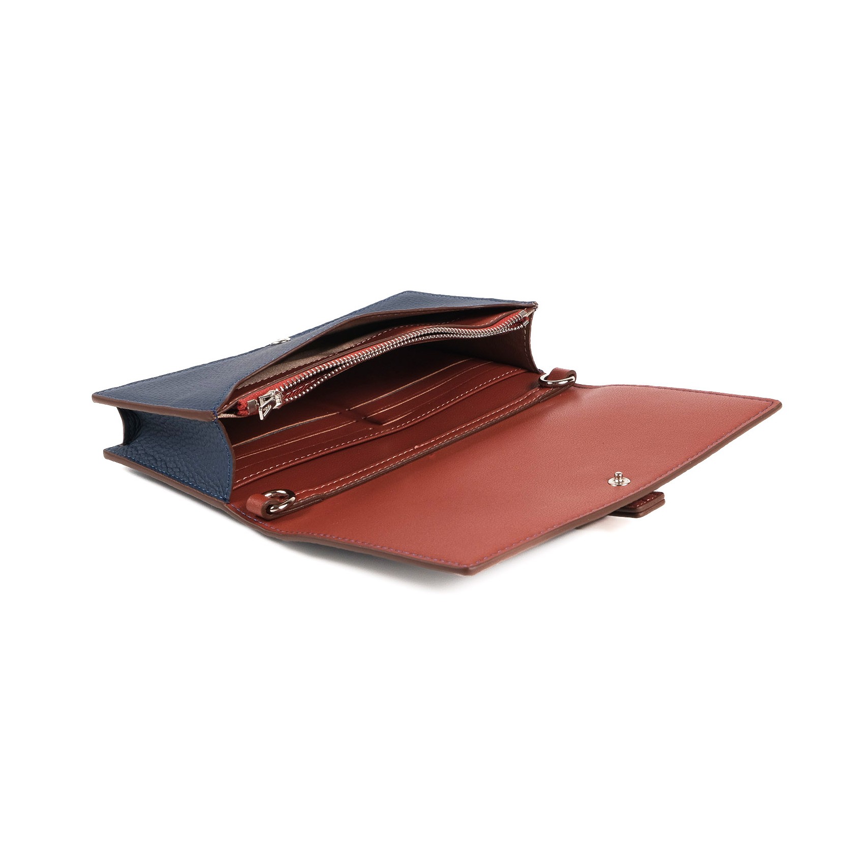 Женский кожаный клатч Shona синий