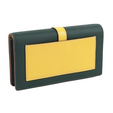 Женский кожаный клатч Shona темно-зеленый фото