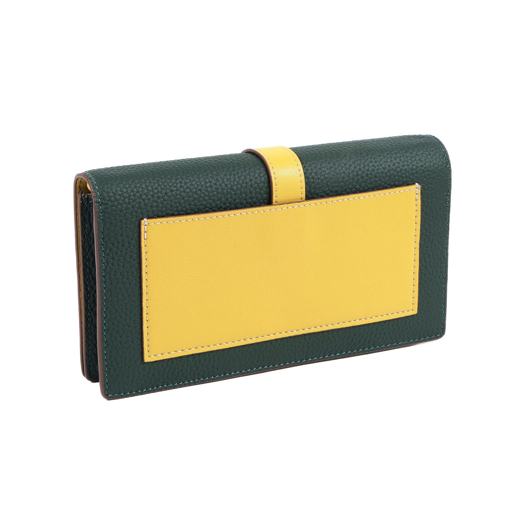 Жіночий шкіряний клатч Shona темно-зелений