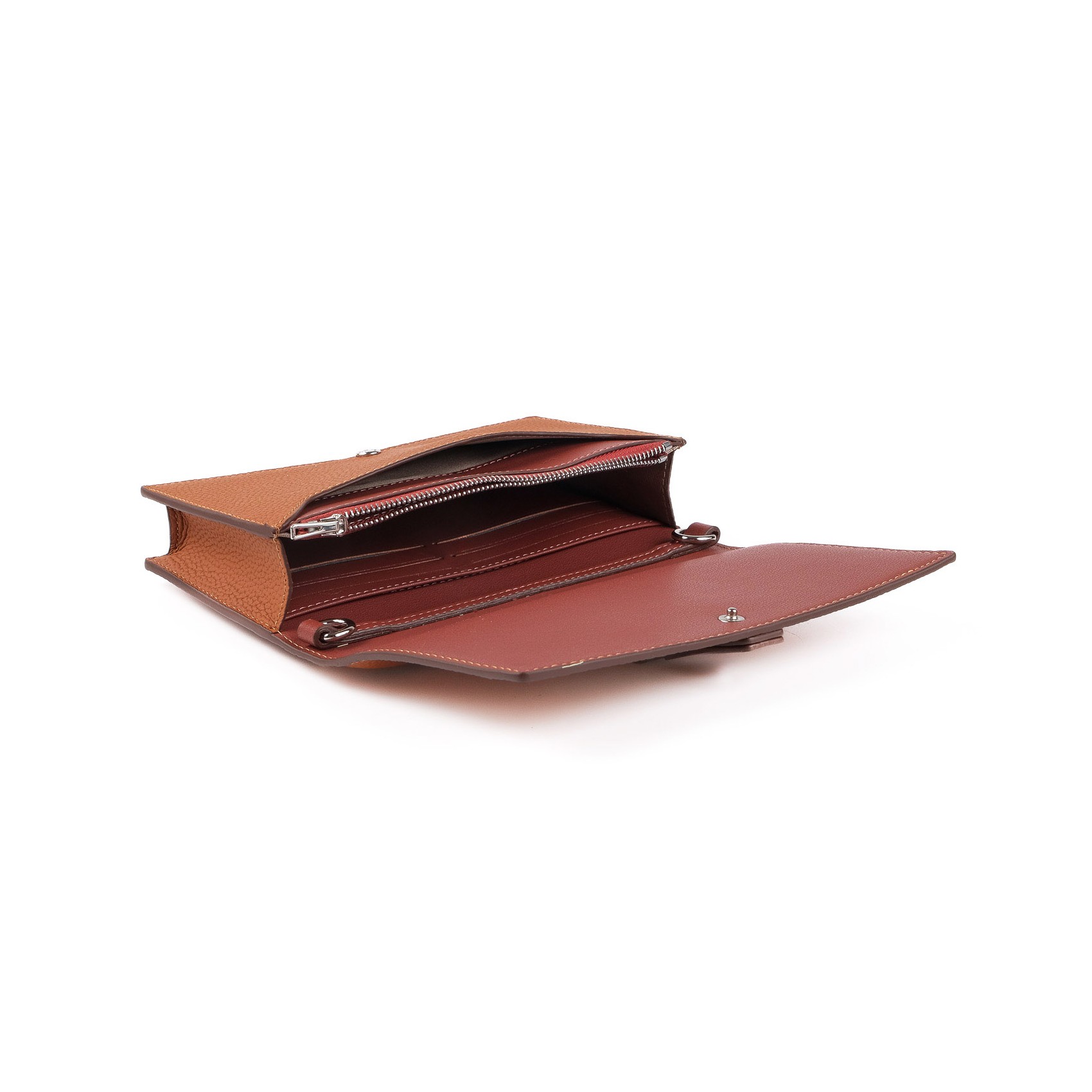 Жіночий шкіряний клатч Shona світло-коричневий