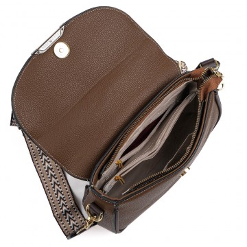 Женская сумка через плечо Elodie коричневая фото