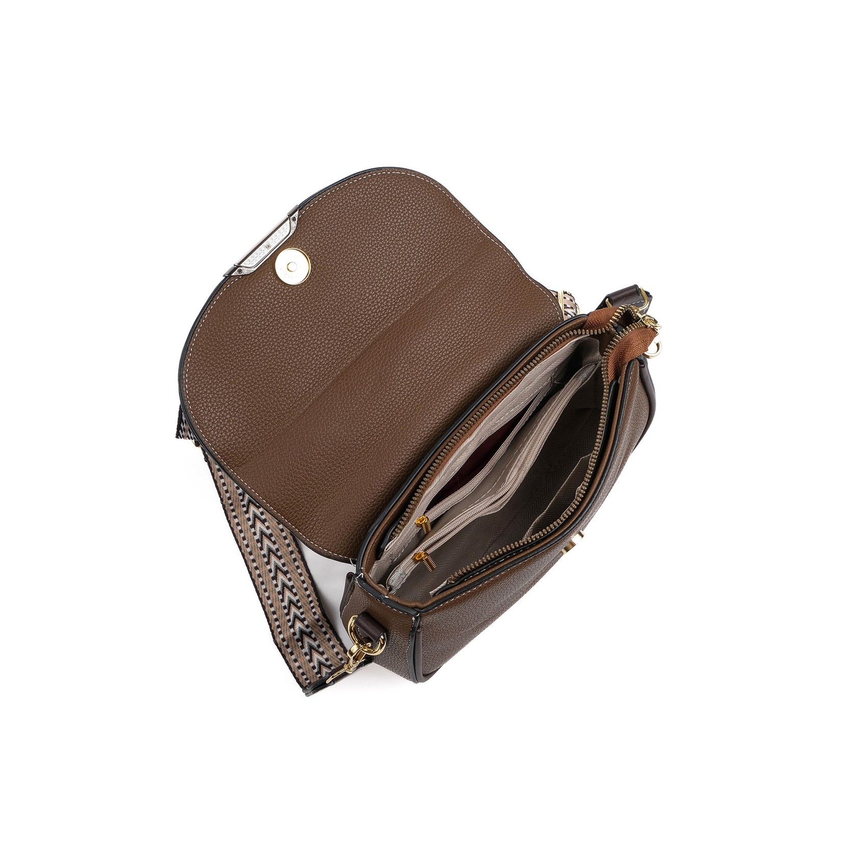 Женская сумка через плечо Elodie коричневая