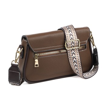 Жіноча сумка через плече Elodie коричнева фото