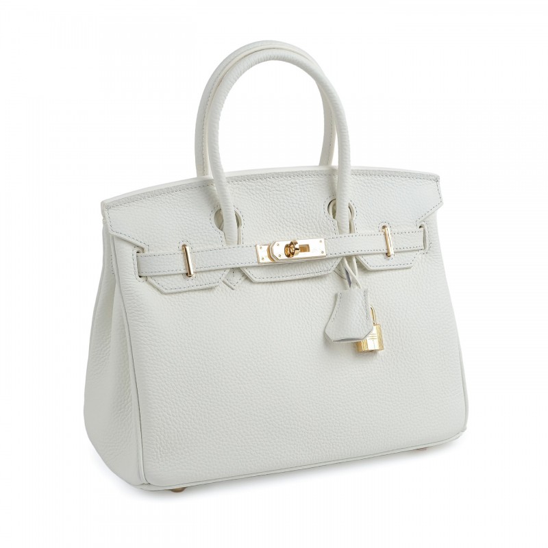 Женская кожаная сумка Brigitte 30 белая - 1 фото