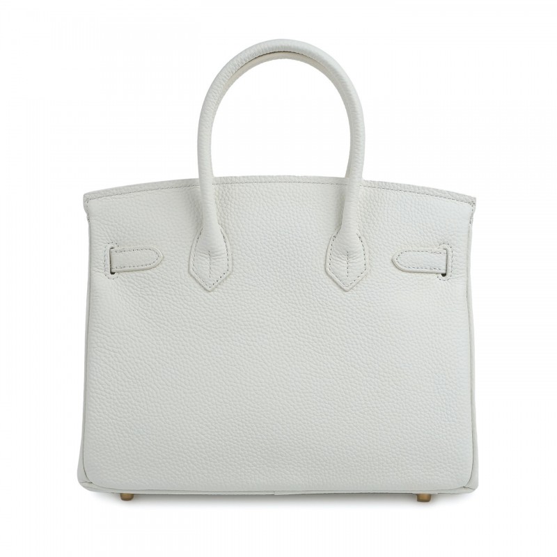 Женская кожаная сумка Brigitte 30 белая - 2 фото