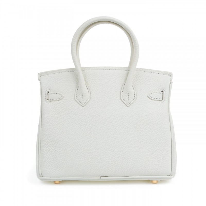 Женская кожаная сумка Brigitte 25 белая - 5 фото