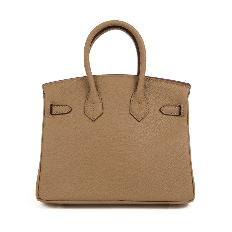 Жіноча шкіряна сумка Brigitte 25 бежева - 2 фото