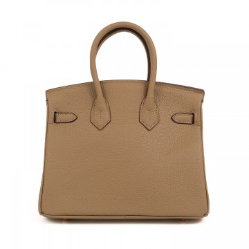 Жіноча шкіряна сумка Brigitte 25 бежева фото