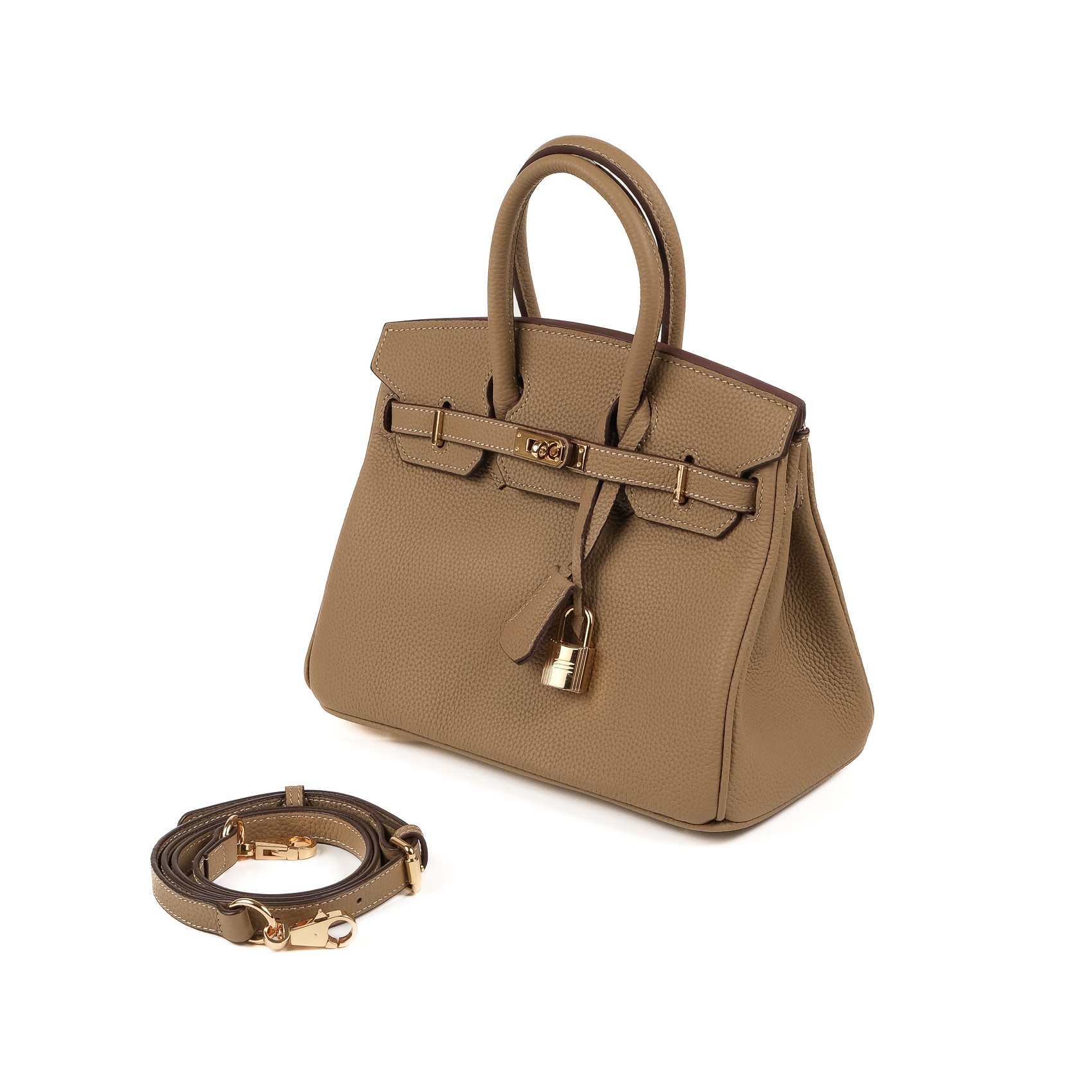 Женская кожаная сумка Brigitte 25 бежевая