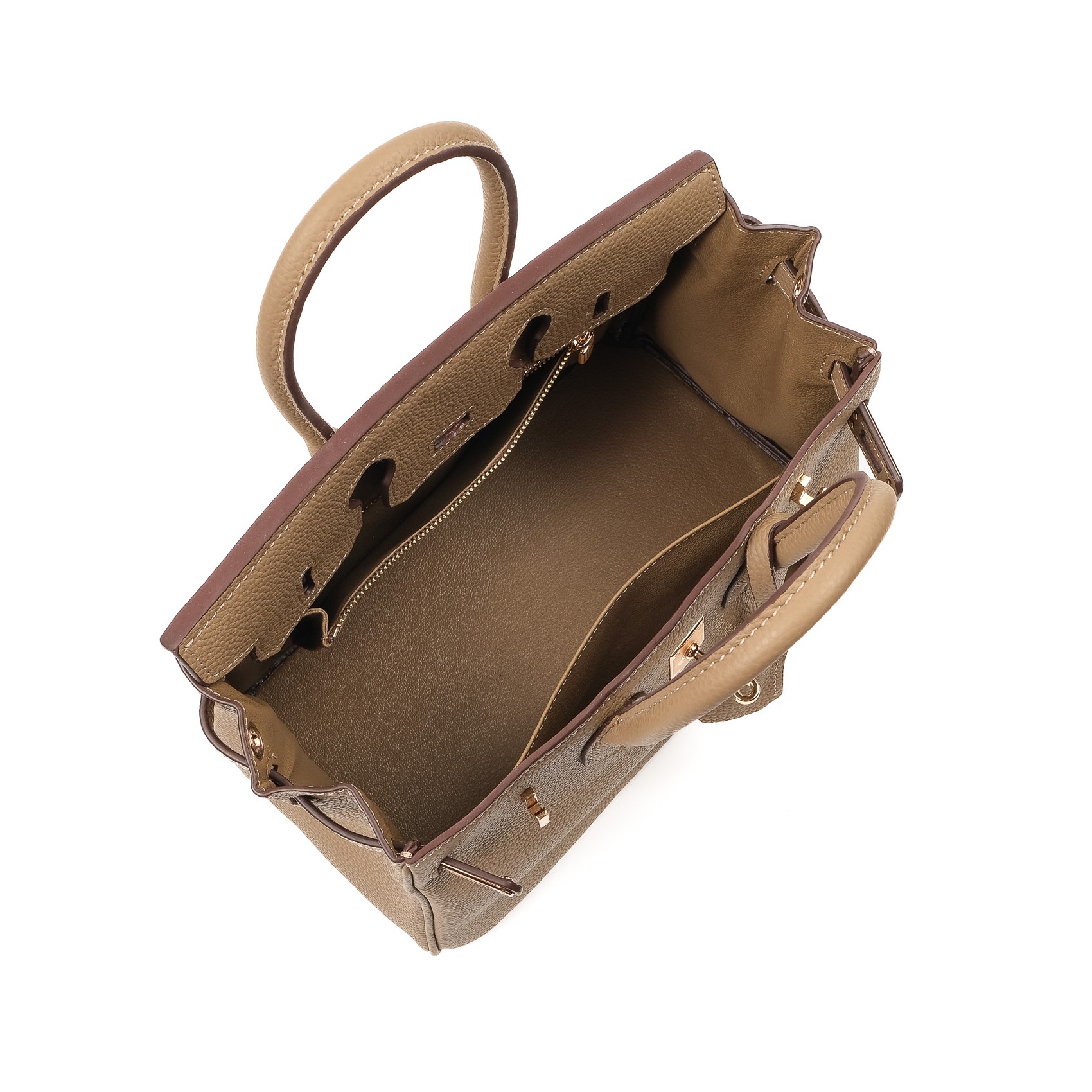 Женская кожаная сумка Brigitte 25 бежевая