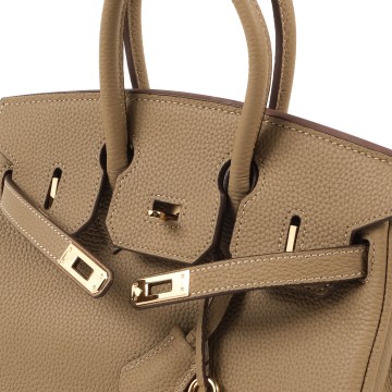 Жіноча шкіряна сумка Brigitte 25 бежева фото