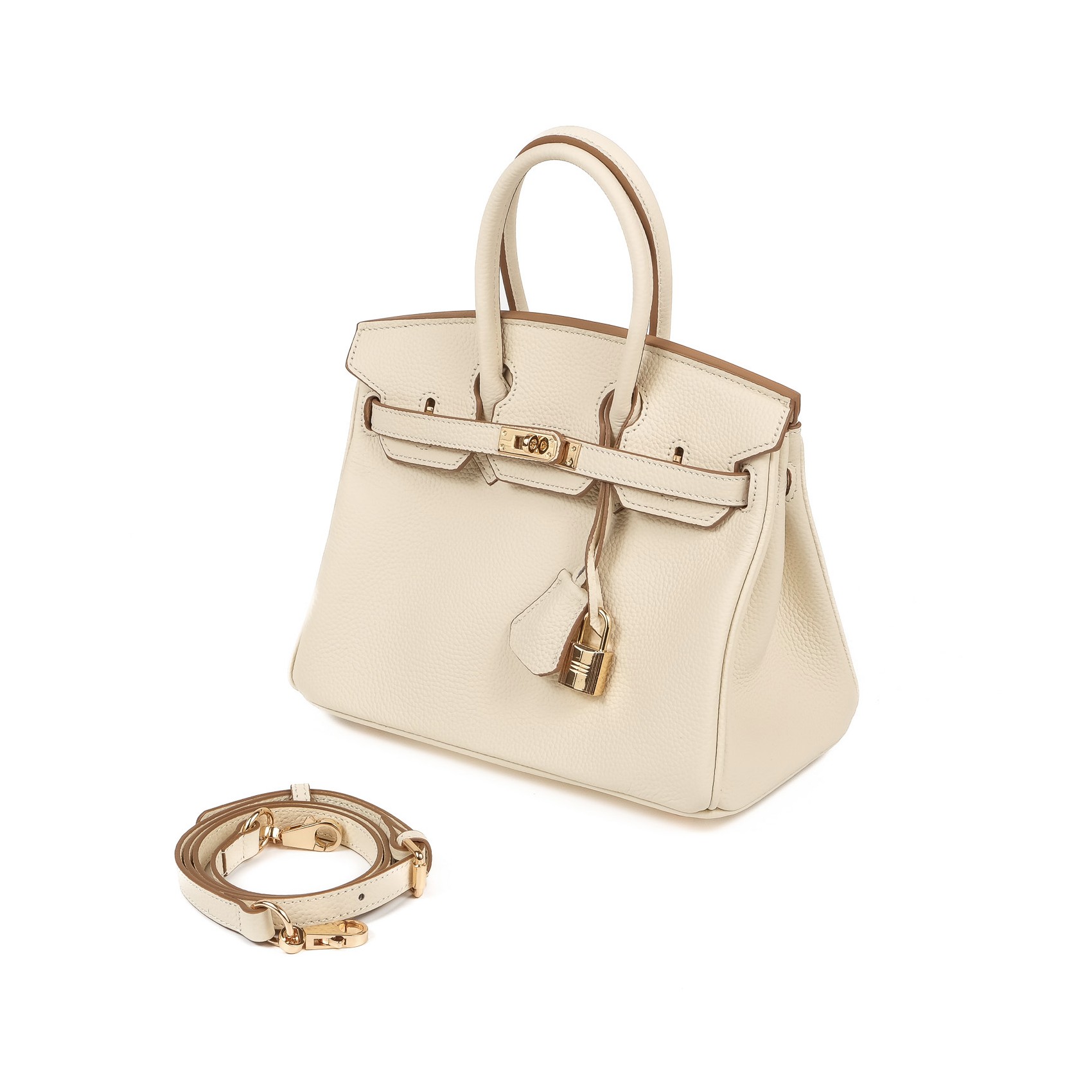 Жіноча шкіряна сумка Brigitte 25 молочна