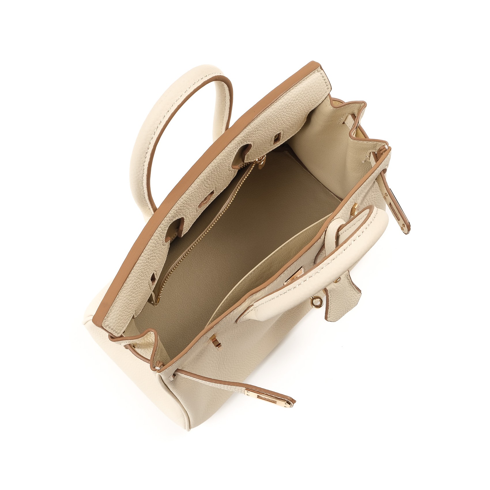 Жіноча шкіряна сумка Brigitte 25 молочна