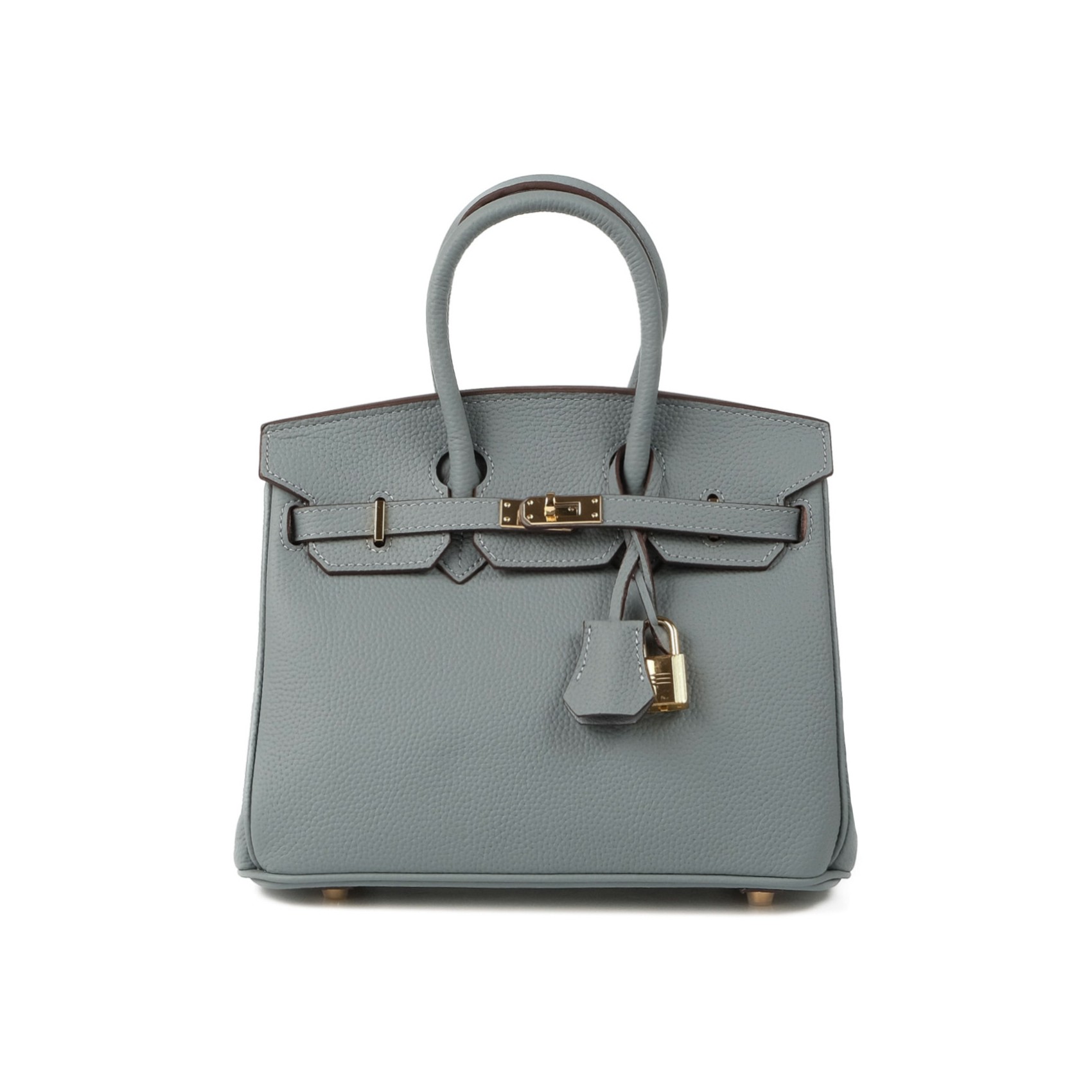 Жіноча шкіряна сумка Brigitte 25 сіро-блакитна