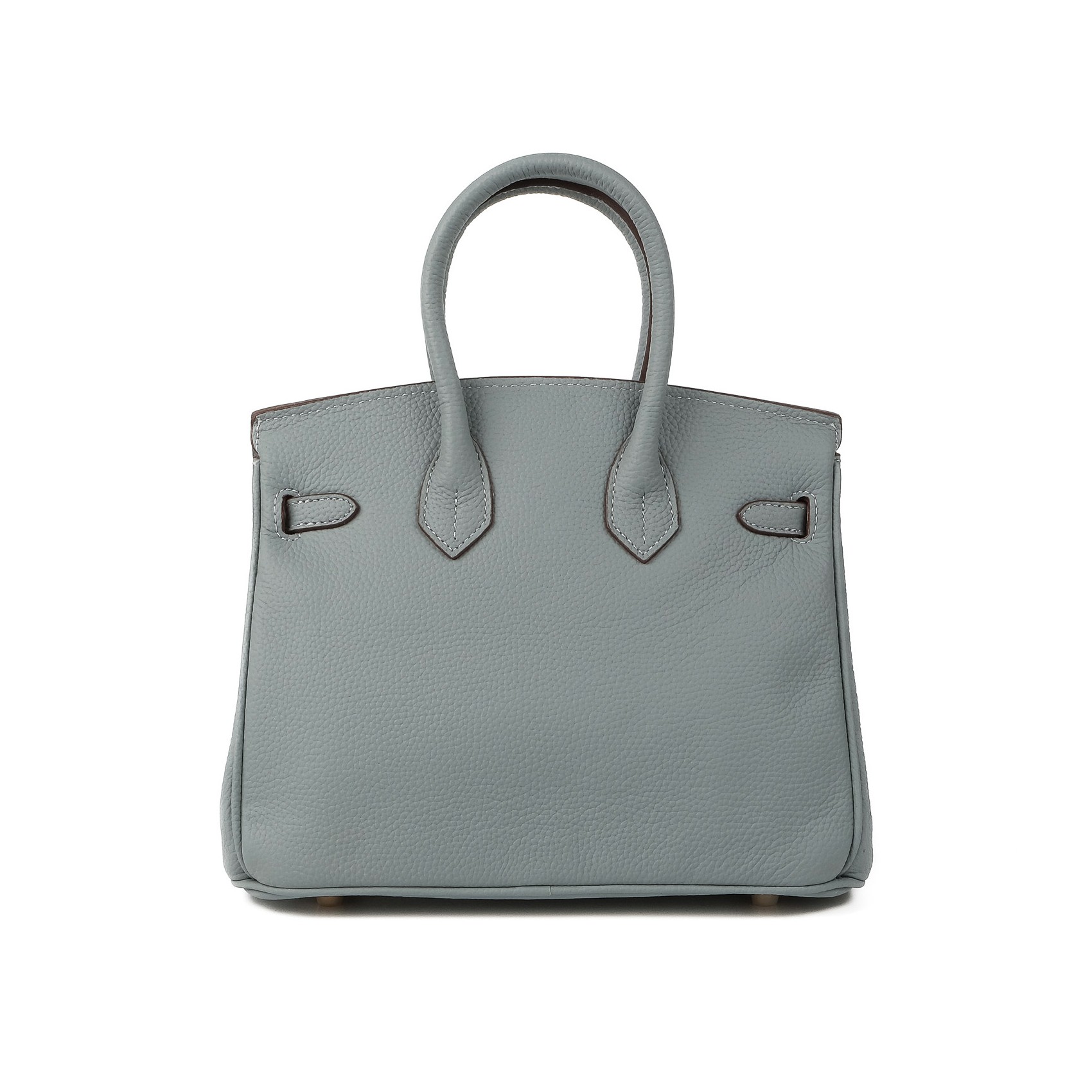 Женская кожаная сумка Brigitte 25 серо-голубая