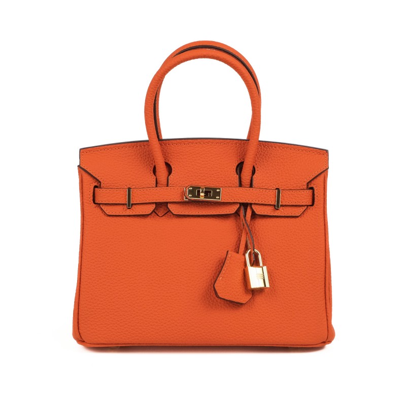 Женская кожаная сумка Brigitte 25 оранжевая