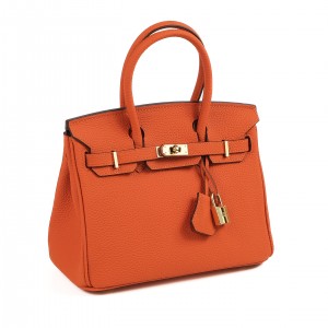 Женская кожаная сумка Brigitte 25 оранжевая