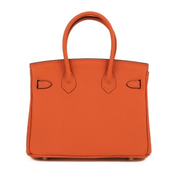 Женская кожаная сумка Brigitte 25 оранжевая фото