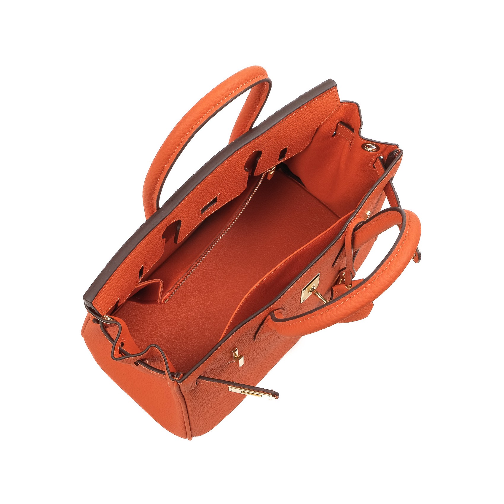 Женская кожаная сумка Brigitte 25 оранжевая