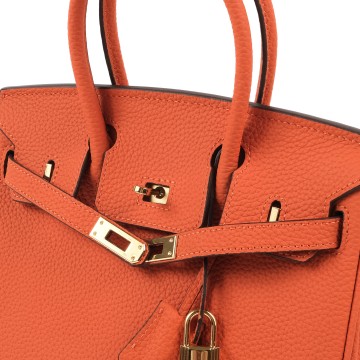 Женская кожаная сумка Brigitte 25 оранжевая фото
