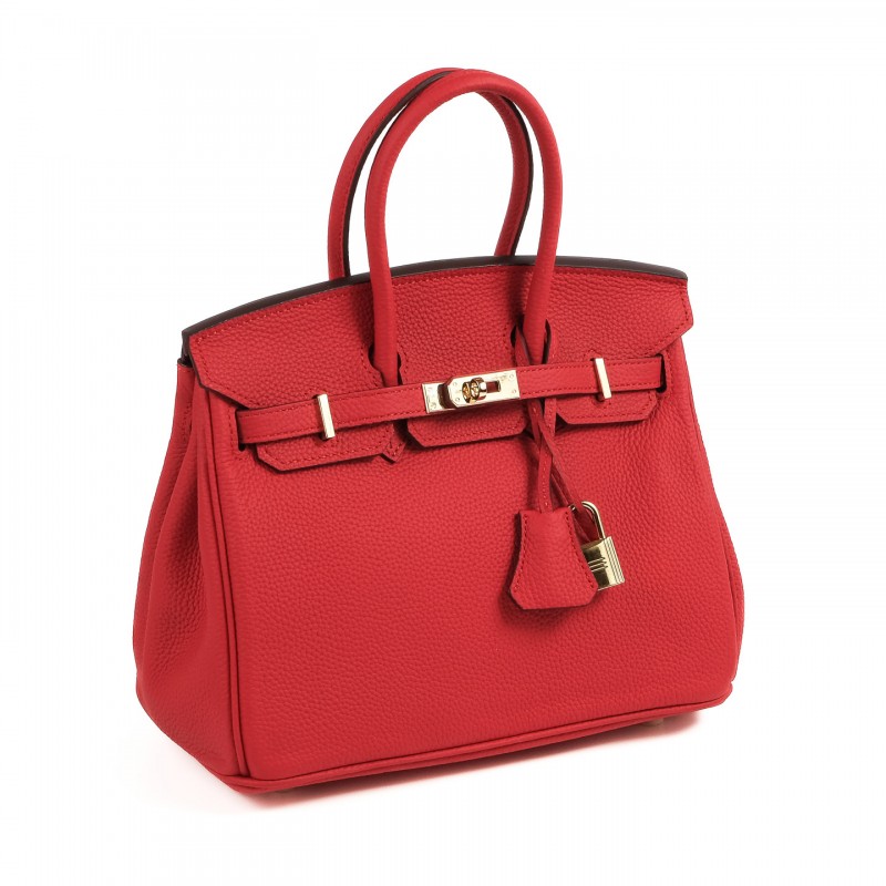 Женская кожаная сумка Brigitte 25 красная - 1 фото