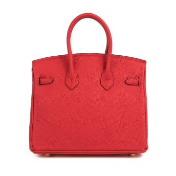 Женская кожаная сумка Brigitte 25 красная фото