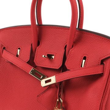 Женская кожаная сумка Brigitte 25 красная фото