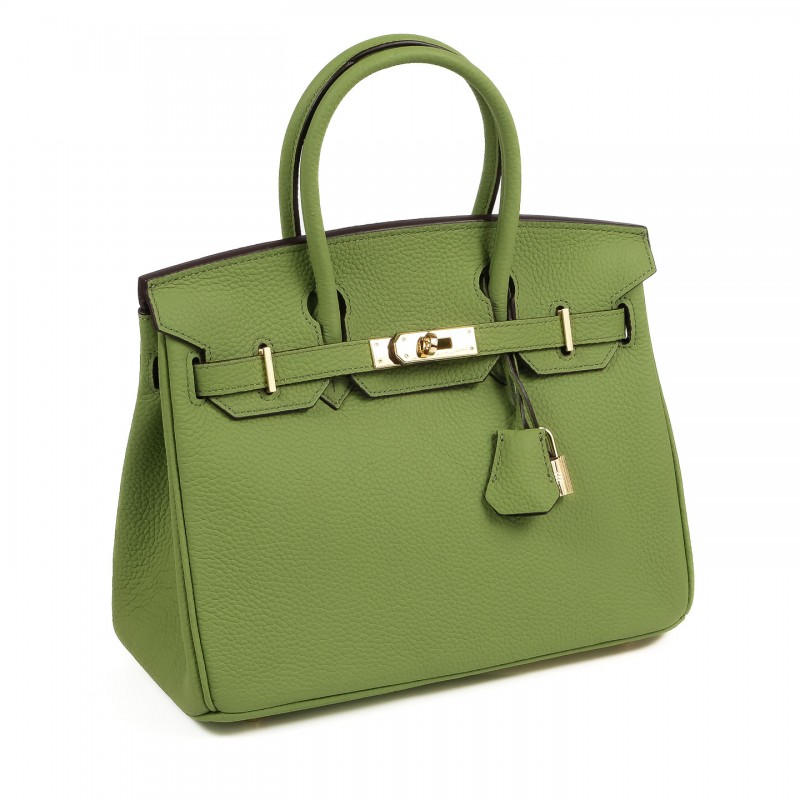 Женская кожаная сумка Brigitte 30 фисташковая - 2 фото