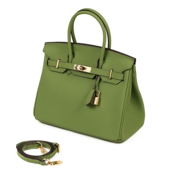 Женская кожаная сумка Brigitte 30 фисташковая фото