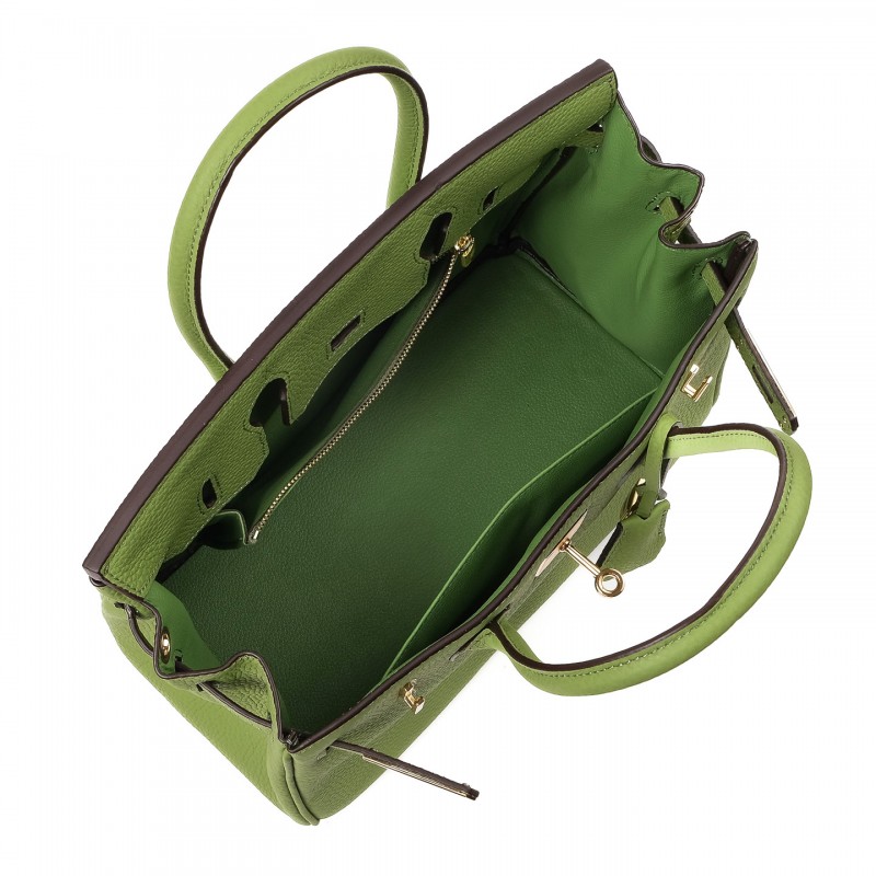 Женская кожаная сумка Brigitte 30 фисташковая - 5 фото