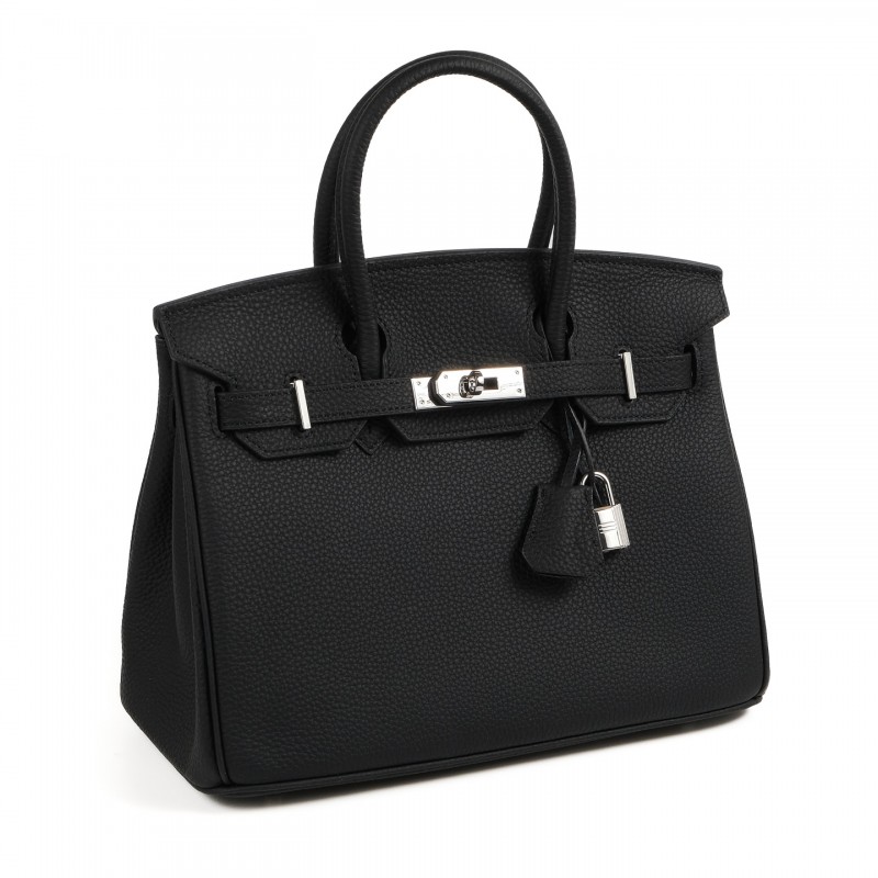 Женская кожаная сумка Eloise 30 черная - 1 фото