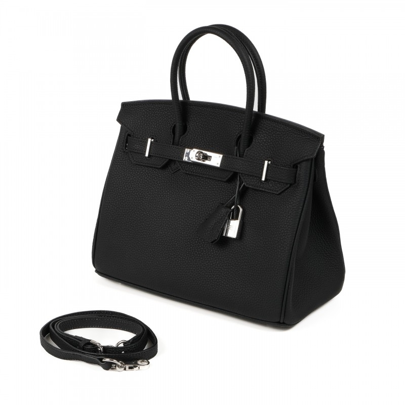 Жіноча шкіряна сумка Eloise 30 чорна - 3 фото