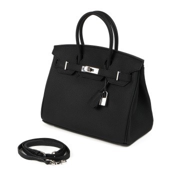 Женская кожаная сумка Eloise 30 черная фото