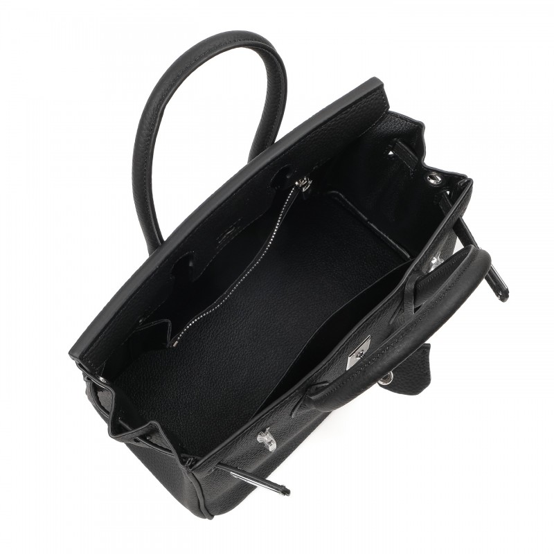 Жіноча шкіряна сумка Eloise 25 чорна - 3 фото