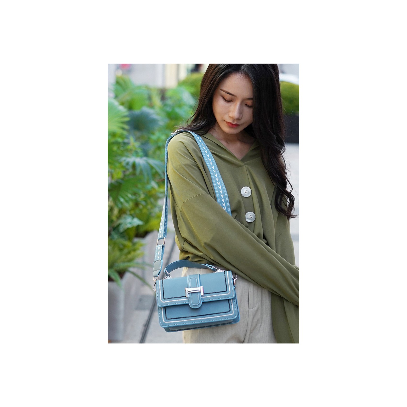 Женская сумка кросс боди Corinne голубая