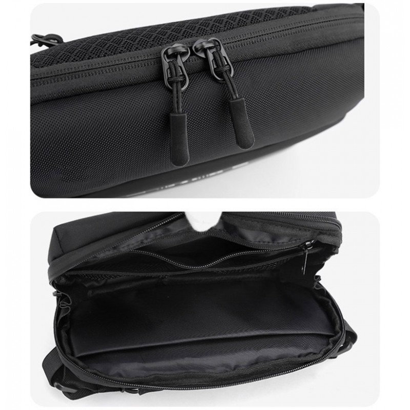 Сумка бананка на пояс WePower черная - 7 фото