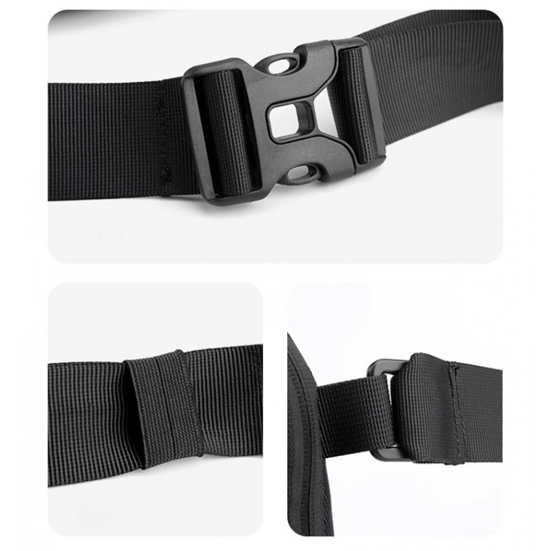 Сумка бананка на пояс WePower черная - 12 фото