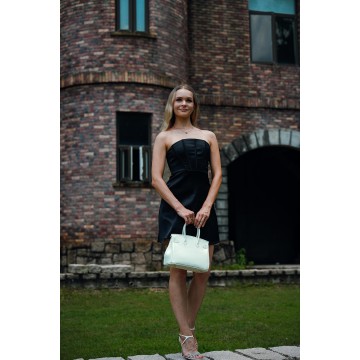 Жіноча шкіряна сумка Brigitte 25 біла фото