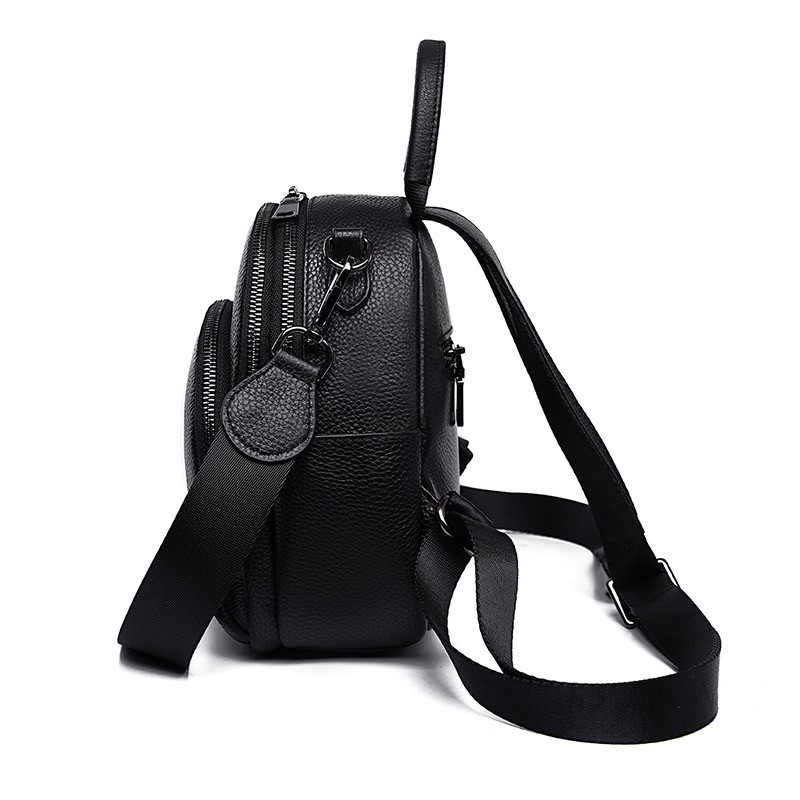 Женский кожаный рюкзак Alize черный - 13 фото